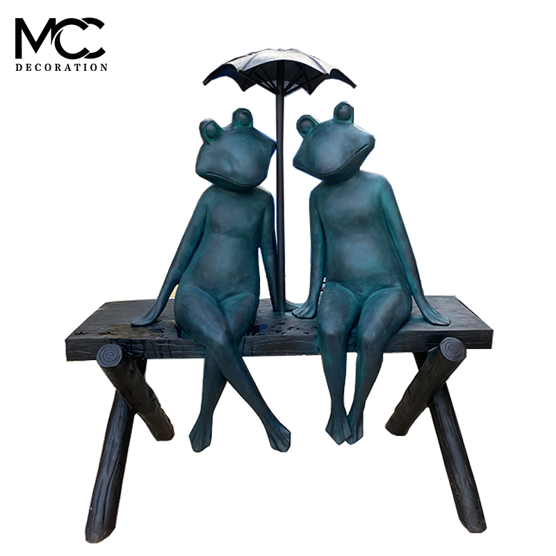 Brass Made Traveling Frog statue